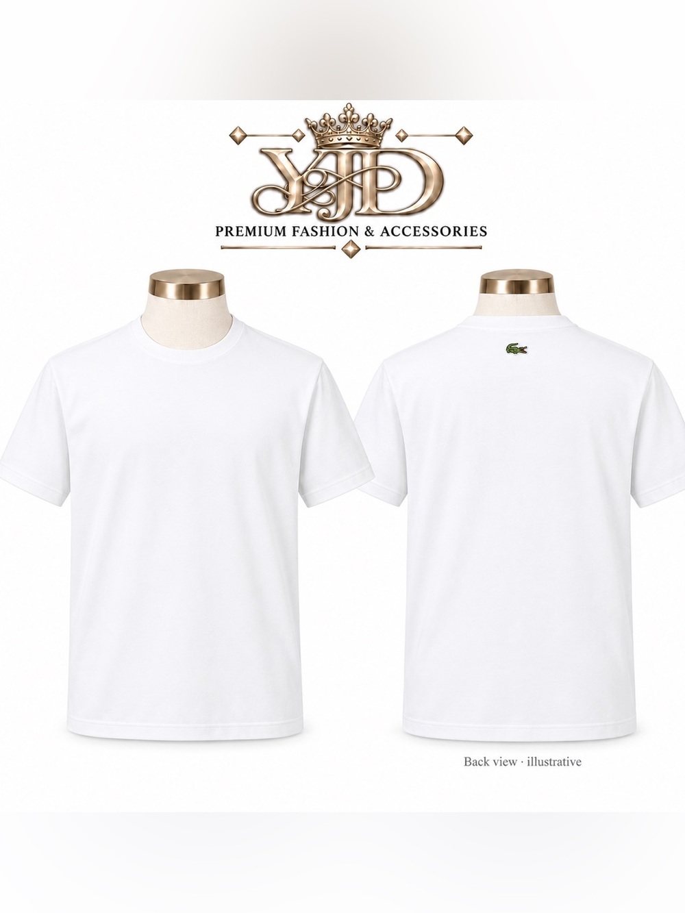 Lacoste White Short Sleeve Crew Neck T-Shirt with Green Crocodile